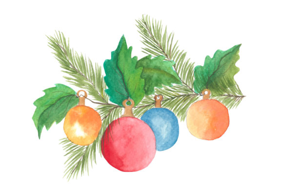 About Watercolor Christmas Wreath: Festive Illustrations