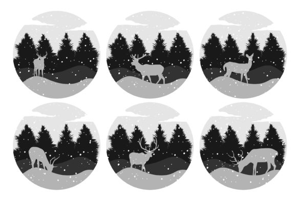 Christmas Deer with Pine Trees: A Designer's Review