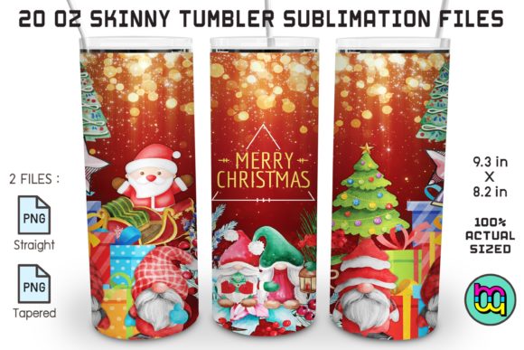 Christmas Glitter Tumbler Santa Claus Illustrations Review
