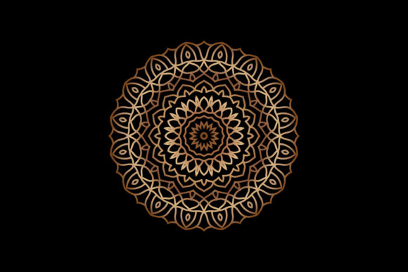 Christmas Gold Mandala: Elegant Illustrations