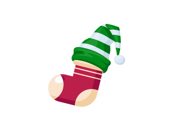 Christmas Hat Socks SVG: Festive Illustrations
