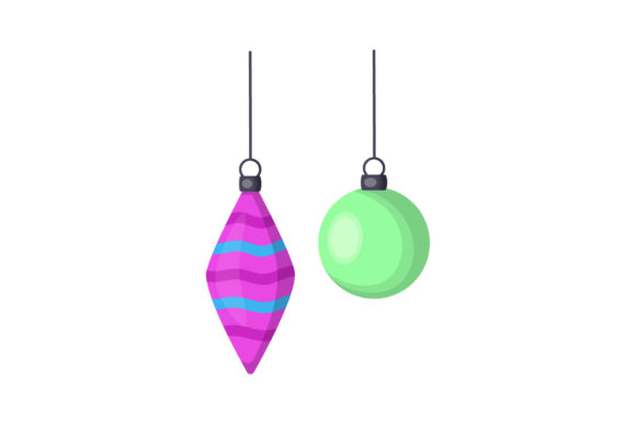 Christmas Holiday Ball Decoration: Festive Illustrations