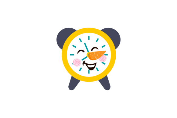 Christmas Snowman Winter Clock: Festive Illustrations
