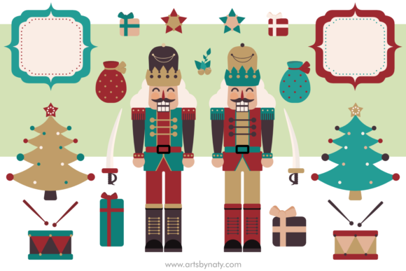 Christmas Twin Nutcrackers Illustrations Review