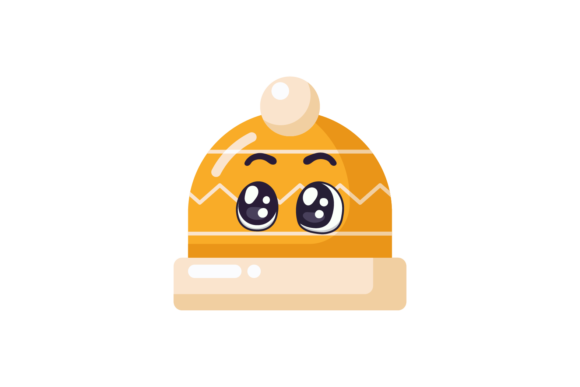 Christmas Winter Yellow Hat Kawaii Svg: Fresh Illustrations