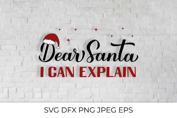 Dear Santa Quote: Festive Illustrations for Design