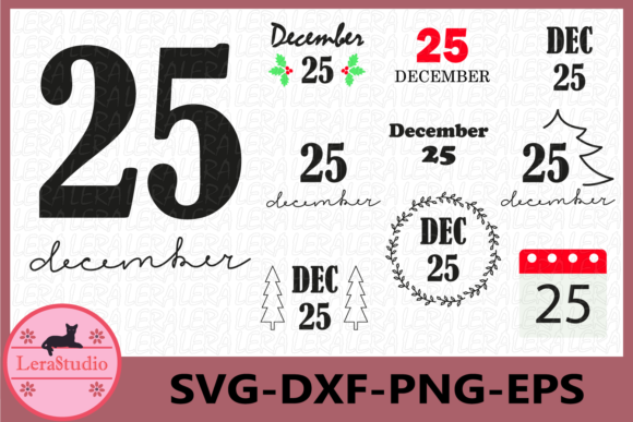 December 25 Christmas Illustrations for Crafters