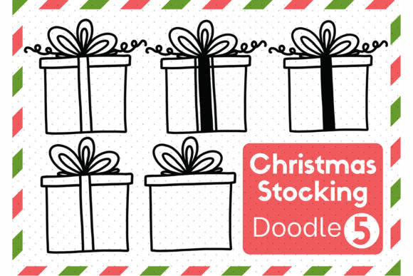 Doodle Christmas Gift Set9: Festive Illustrations for Brands