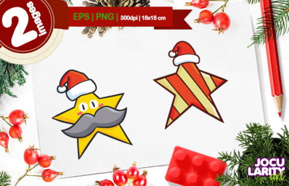 Funny Christmas Star Illustrations for Sellers