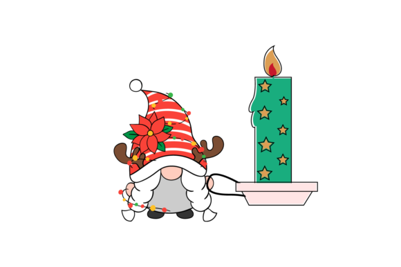 Gnome Christmas Ornament Candle: Festive Illustrations