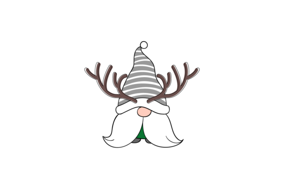 Gnome Christmas Ornament Deer Bandoo: Festive Illustrations