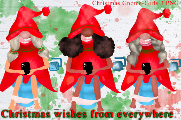 Gnome Girls Clipar: Festive Illustrations for Sellers