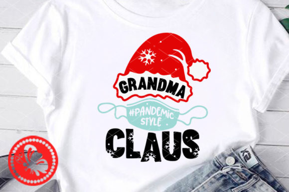 Grandma Claus Hat: Festive Illustrations for Sellers