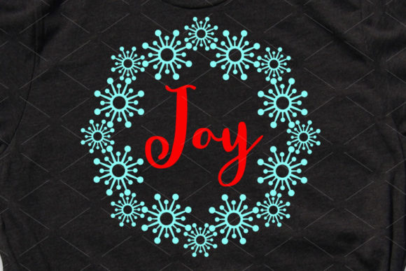 Joy Sign Monogram Christmas Snowflakes: Festive Illustrations