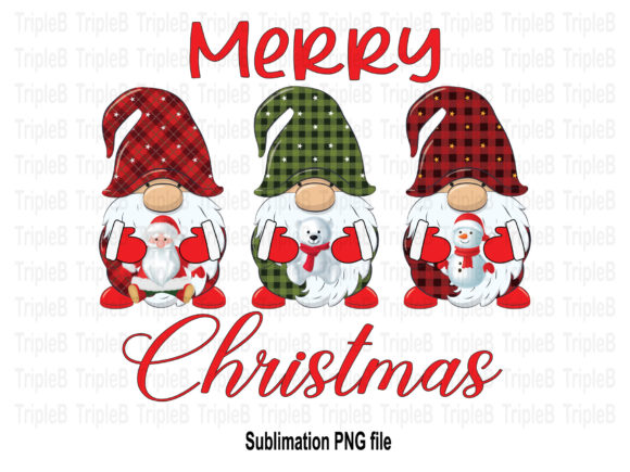 Merry Christmas Gnome Sublimation: Festive Illustrations