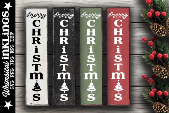 Merry Christmas Vertical: Festive Illustrations
