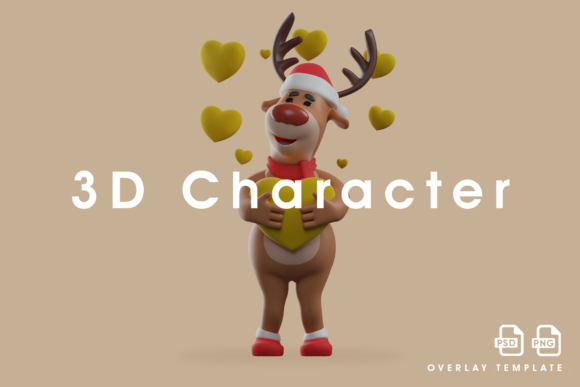 Sweet Christmas Deer: Festive Illustrations for Brands